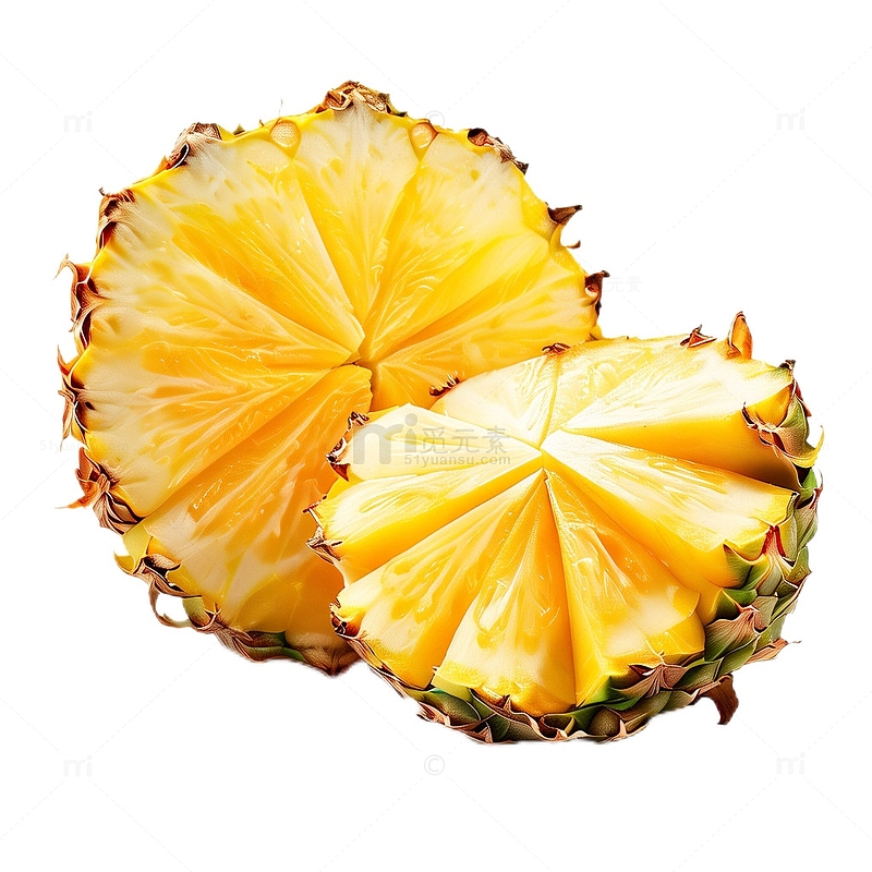 3D立体水果菠萝切开热带