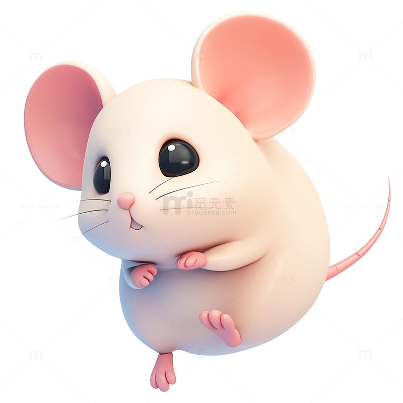 仓鼠老鼠可爱的3D卡通