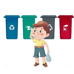 儿童垃圾分类场景