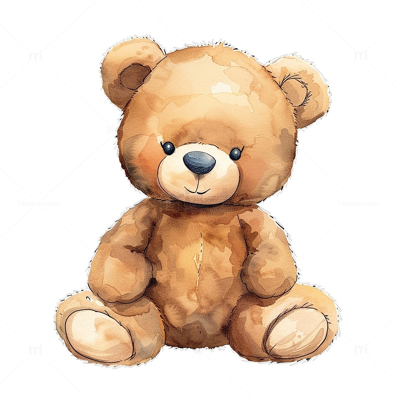 手绘泰迪熊玩偶