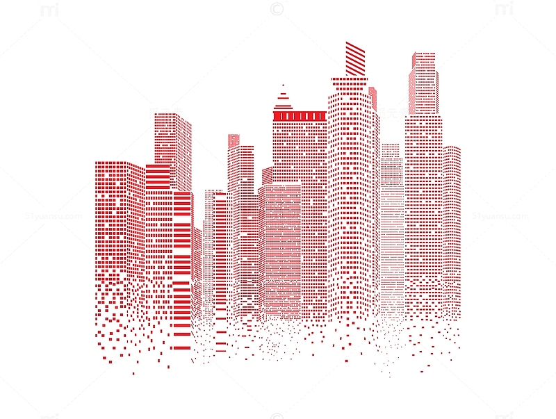 粉色城市科技建筑
