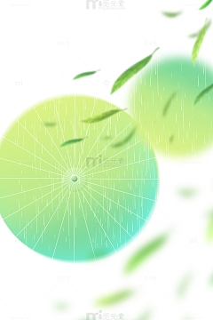清明油纸伞清新落叶
