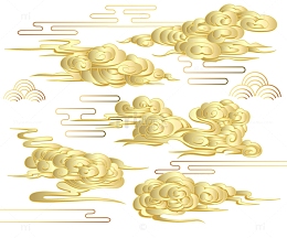鎏金云纹花纹祥云国风装饰