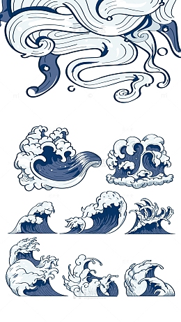 中国风古典浪花