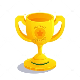 金色卡通奖杯