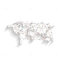 机场飞机路线白色世界地图