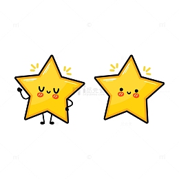 可爱搞笑发光五角星