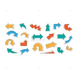 抽象箭头图标集合概念