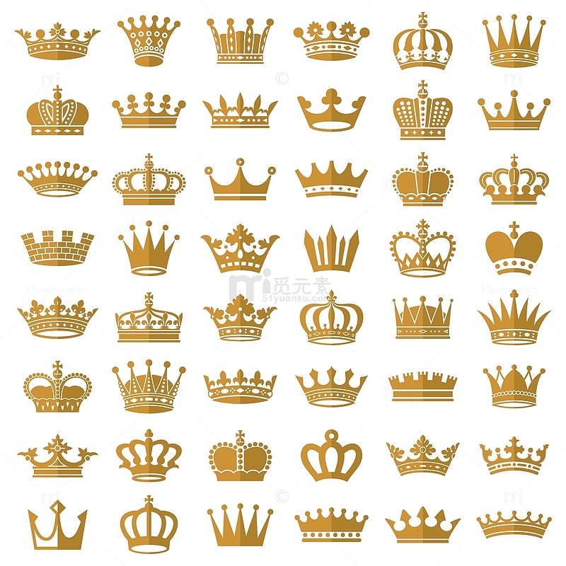 金色皇冠图标合集