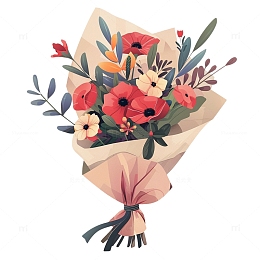 一束彩色的鲜花