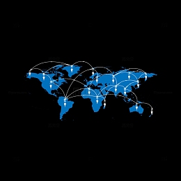 地图光点线条连接