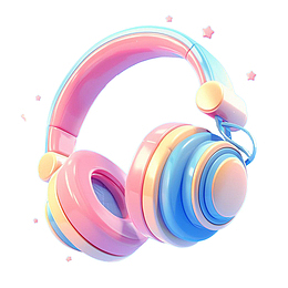 音乐头戴式粉色降噪耳机