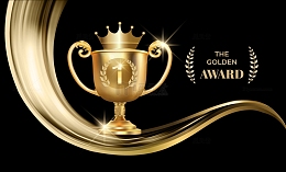 金光闪闪的冠军奖杯