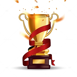 锦带环绕的奖杯