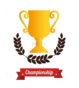 矢量平面双耳奖杯