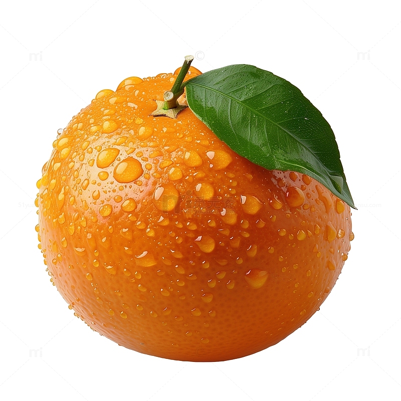 新鲜橙子叶子元素
