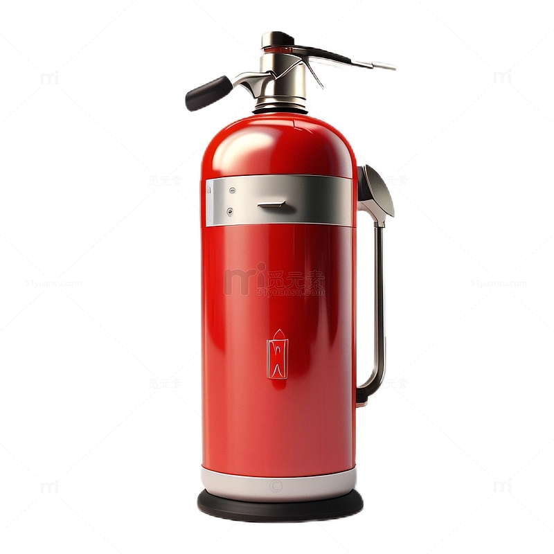 3D立体卡通消防栓红色消防工具灭火器灭火