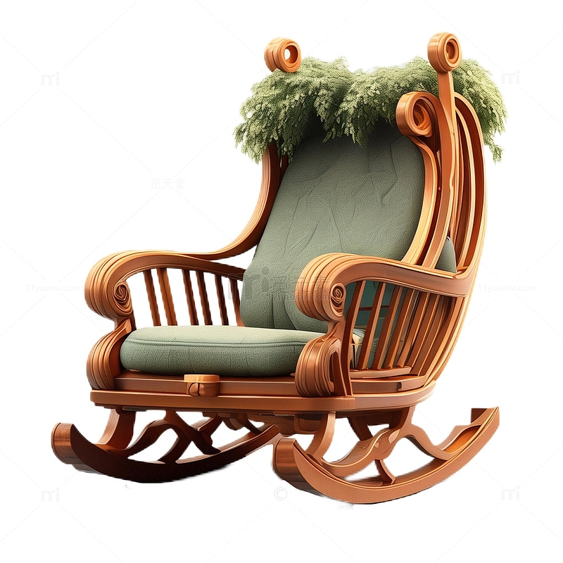 3D立体卡通复古摇椅躺椅