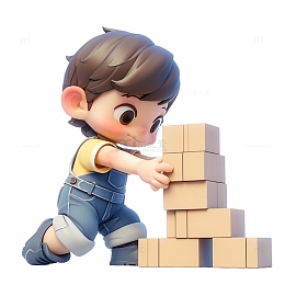 小朋友在玩积木