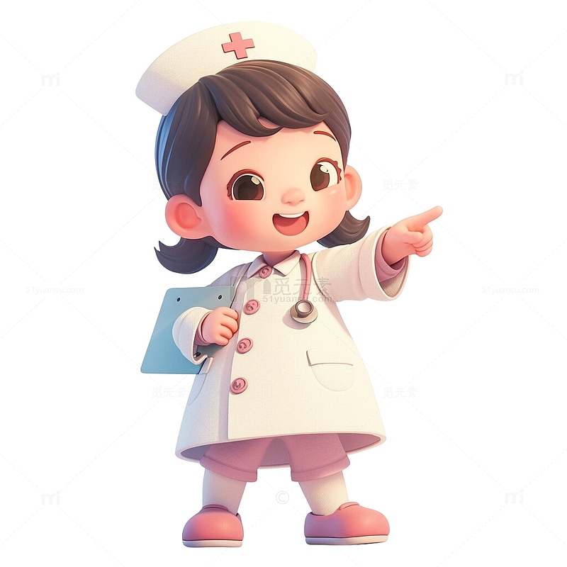 小护士卡通插画