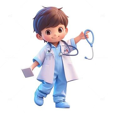 小医生卡通插画2