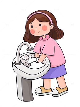 世界卫生日-洗手人物