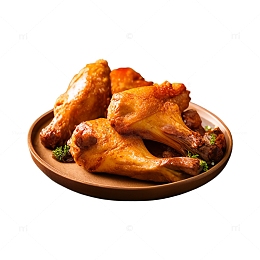美味盘装炸鸡腿