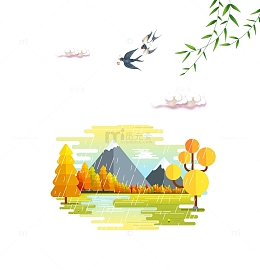 春天春雨风景
