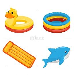 漂亮的夏季充气玩具套装
