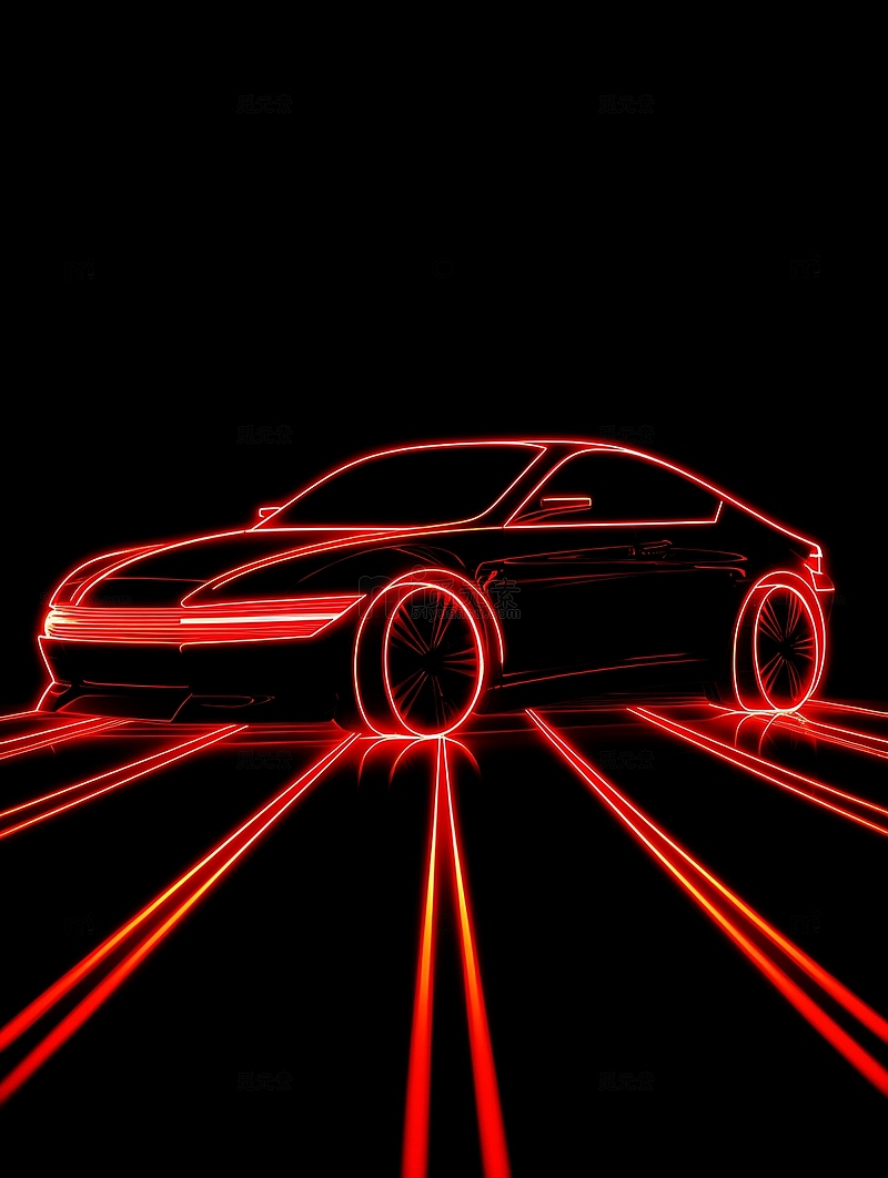 新型线型线条汽车发光光效