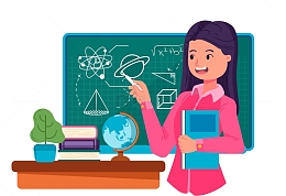正在教学的教师