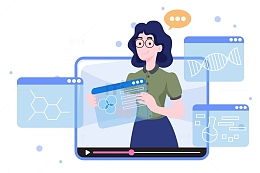 商务人员讲解方案