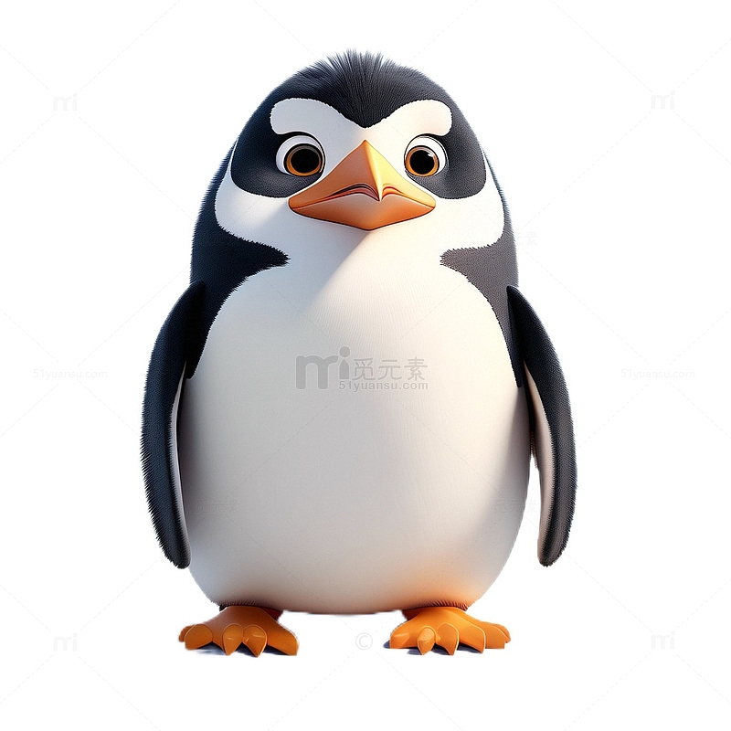 3D立体卡通企鹅南极动物可爱