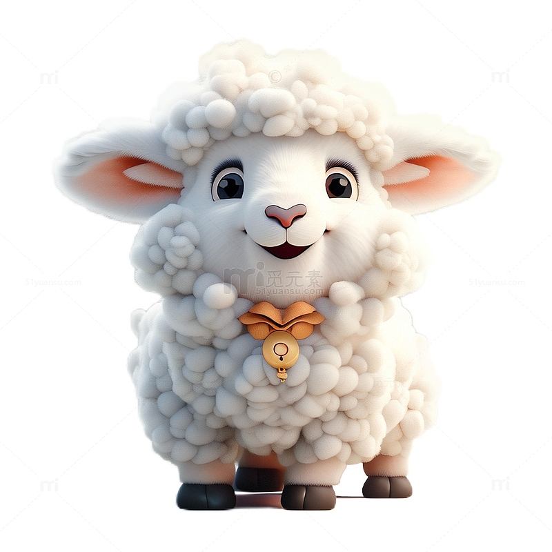 3D立体卡通动物羊家畜可爱