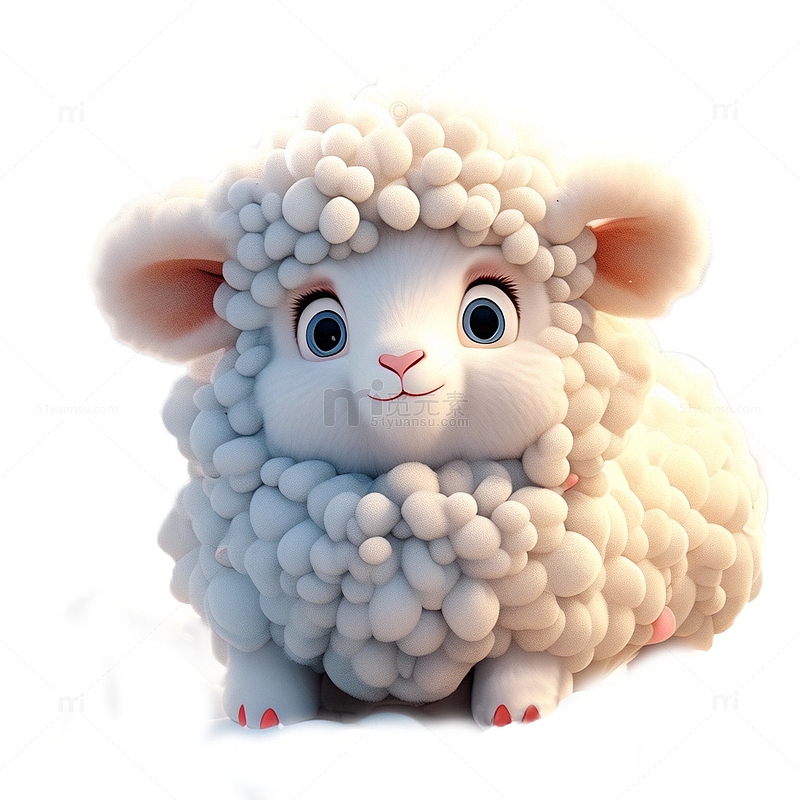 3D立体卡通动物绵羊家畜可爱