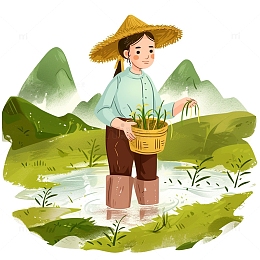 农民春耕场景素材