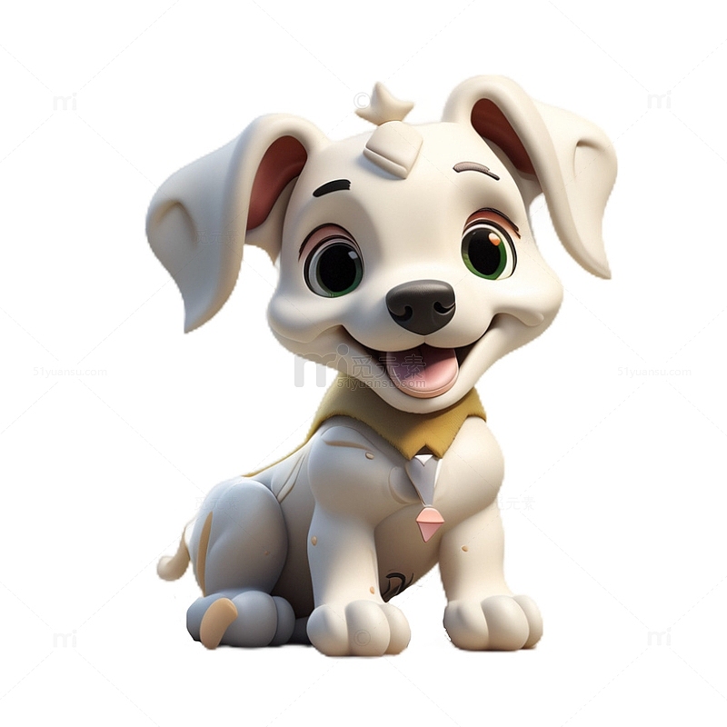 3D立体卡通小狗可爱动物