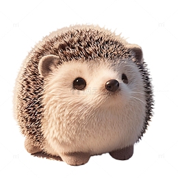 3D立体卡通刺猬毛绒动物可爱