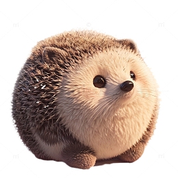 3D立体卡通刺猬毛绒可爱