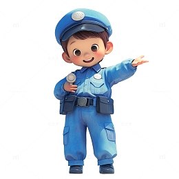 劳动节警察警员