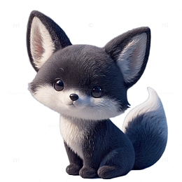 3D立体卡通狐狸动物毛绒可爱