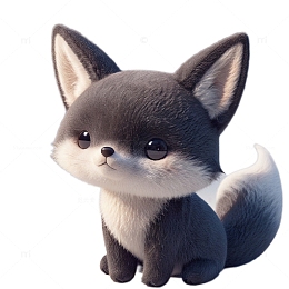 3D立体卡通狐狸毛绒可爱