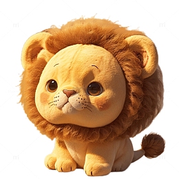 3D立体卡通狮子毛绒可爱