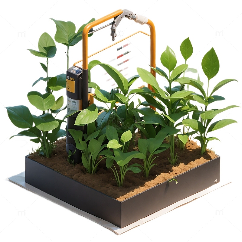 3D立体卡通植物绿色盆栽