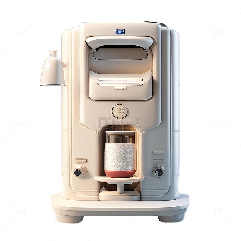 3D立体卡通可爱饮水机饮水白色