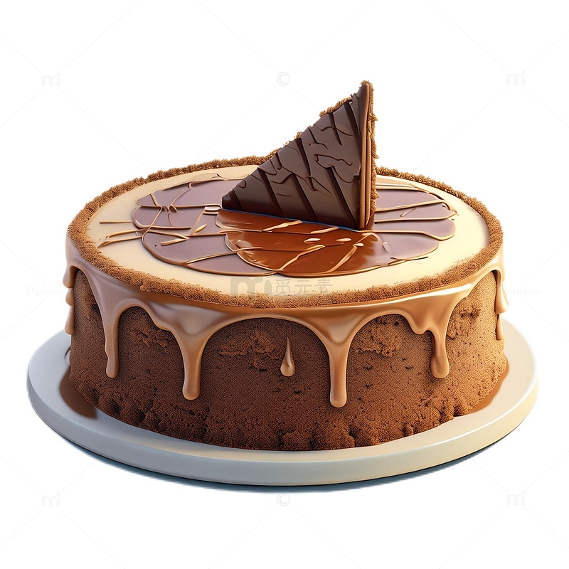 3D立体卡通巧克力蛋糕奶油