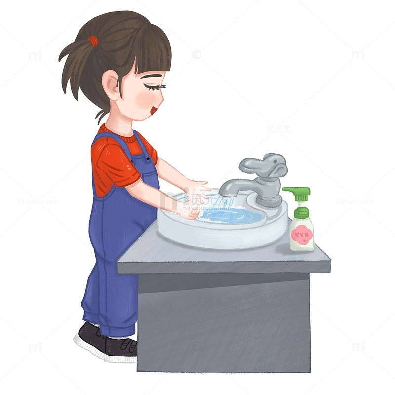 世界卫生日洗手人物