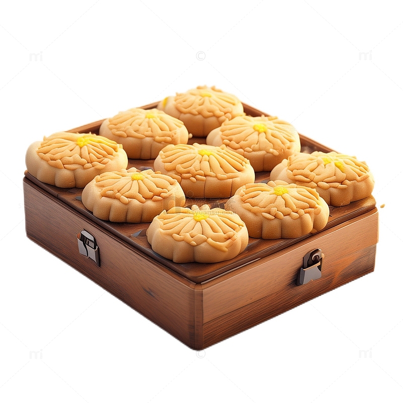 3D立体卡通桃酥木盒礼品盒甜点