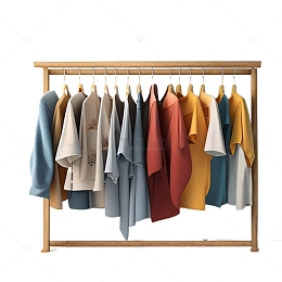 3D立体卡通衣架衣服家具木质