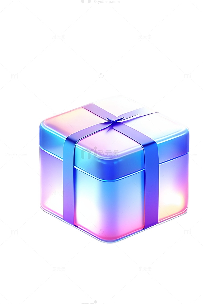 3D立体卡通图标微软风礼品盒